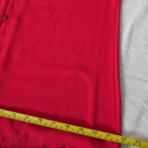 MEXX Red Button Up V-Neck Blouse Women's Size 8 - Picture 9 of 9